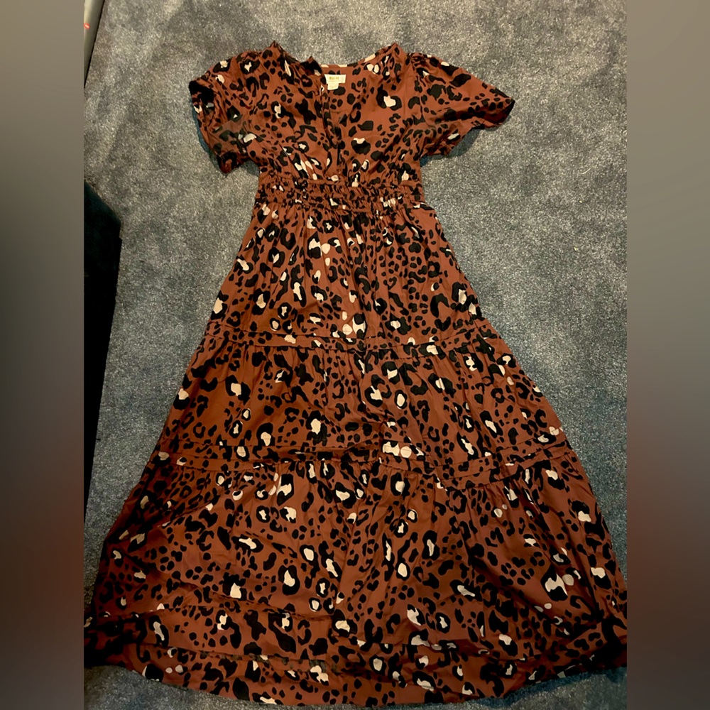 Anthropologie Maeve Somerset Maxi Dress Animal Print - size M